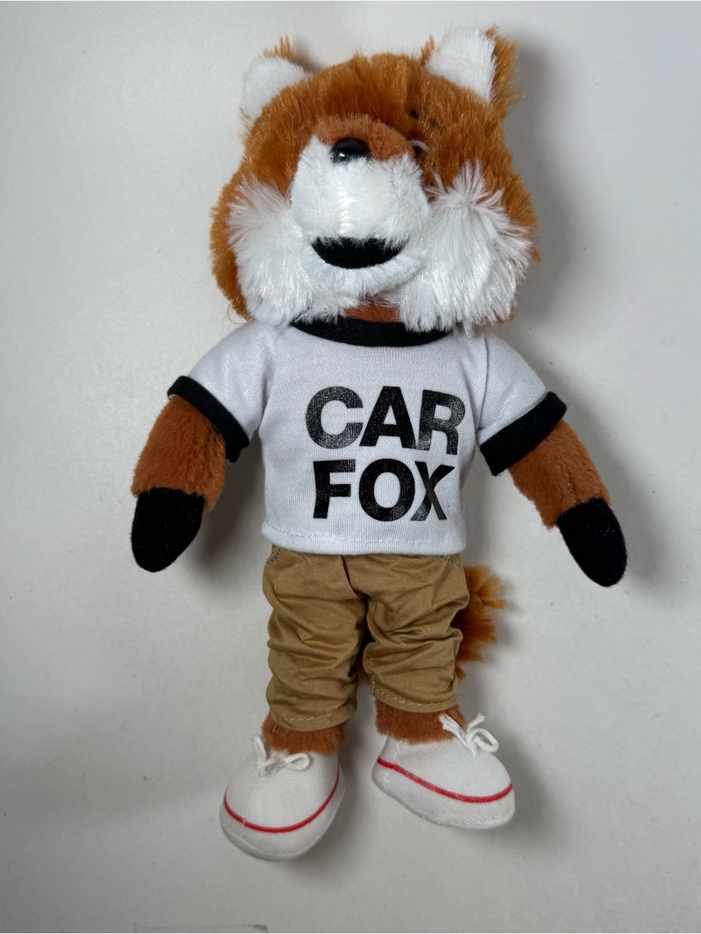 Carfax Plush Car Fox 9" Mascot Doll 2016 Stuffed Animal Shirt Shoes Pants